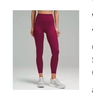 Wunder Train high rise tights - 25” - size 4 - color Deep Luxe